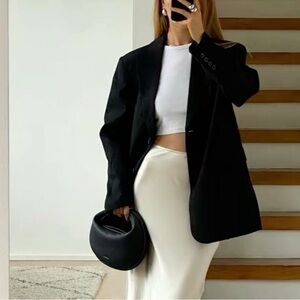 Aritzia Elixer Satin Midi Skirt